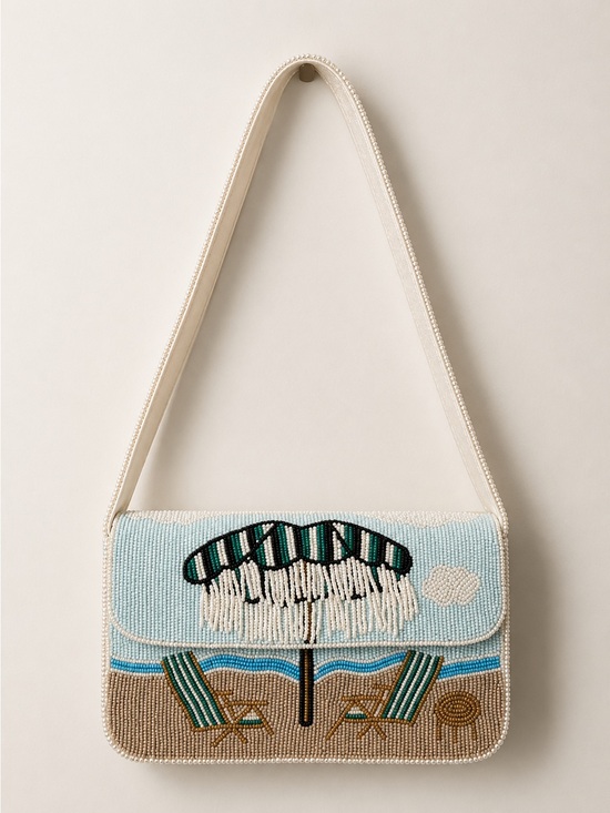 STAUD Handbags - Beaded Beach Umbrella Shoulder Bag